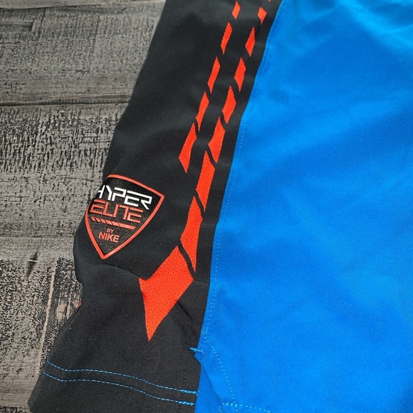 Nike Hyper Elite Blue Black Orange Athletic Shorts Meduim, elastic & drawstring - Picture 2 of 4